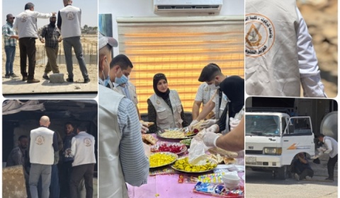 اساسية كركوك تنظم حملة تطوعية لتوزيع وجبات وسلات غذائية
